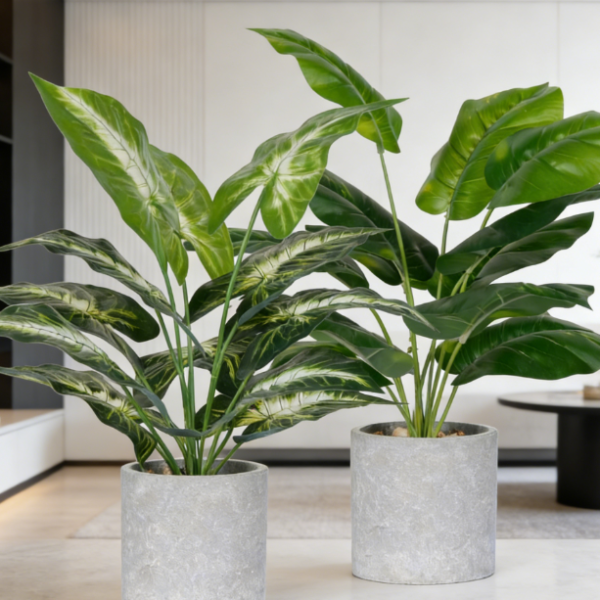 2-Piece Set: Tropical Faux Plants (Desktop Decor)