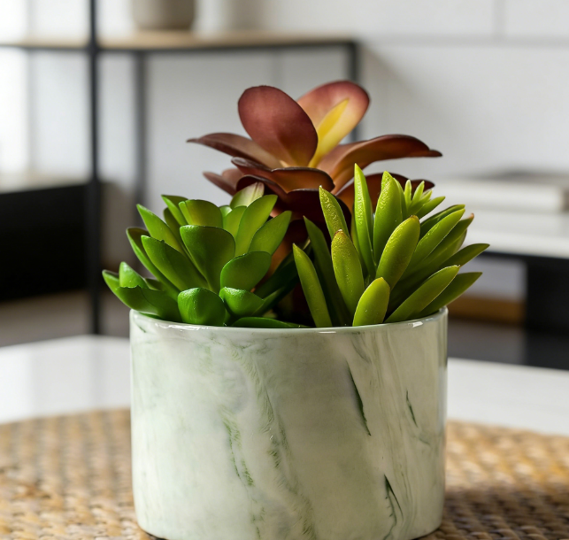 Colorful Succulent Pot in Ceramic (Cute Style)