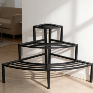 Black Corner Plant Stand Ladder for Displaying Flower Pots (set of 5)