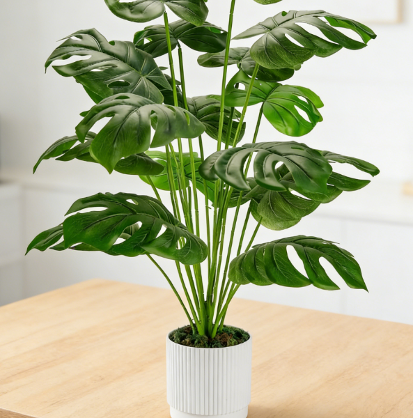 71cm Realistic Faux Monstera Potted Plant (Statement Piece)