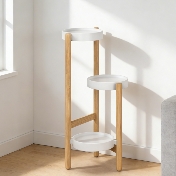 Tall Bamboo Corner Plant Stand for Flower Pots (set of 5)