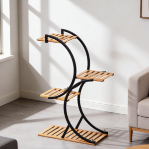 Bamboo Shelving Unit Plant Stand for Flower Pots (set of 5)