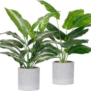 2-Piece Set: Tropical Faux Plants (Desktop Decor)